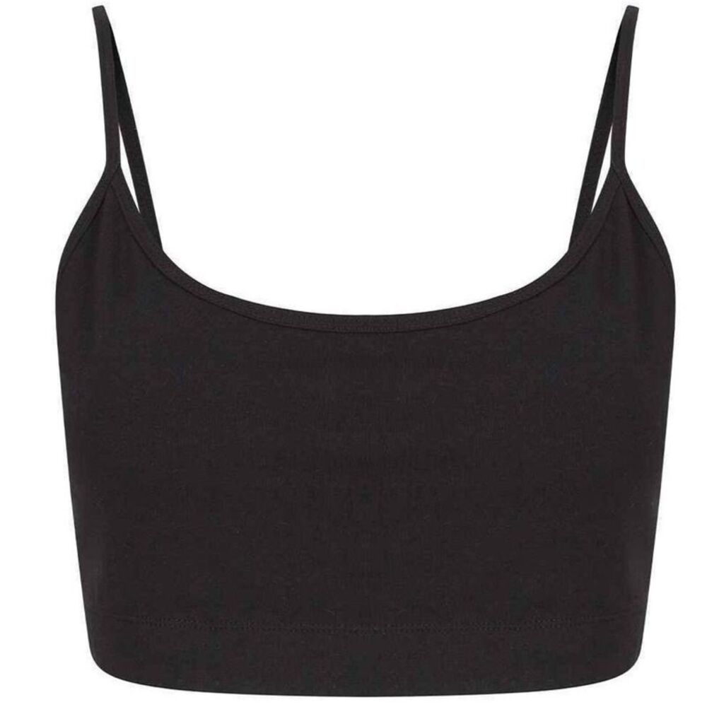 SF Womens/Ladies Sustainable Cropped Camisole / Black